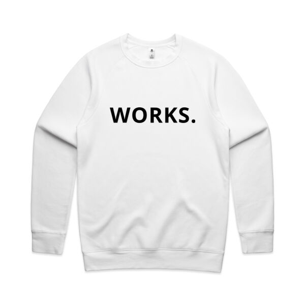 WORKS Unisex Crewneck - White Thumbnail