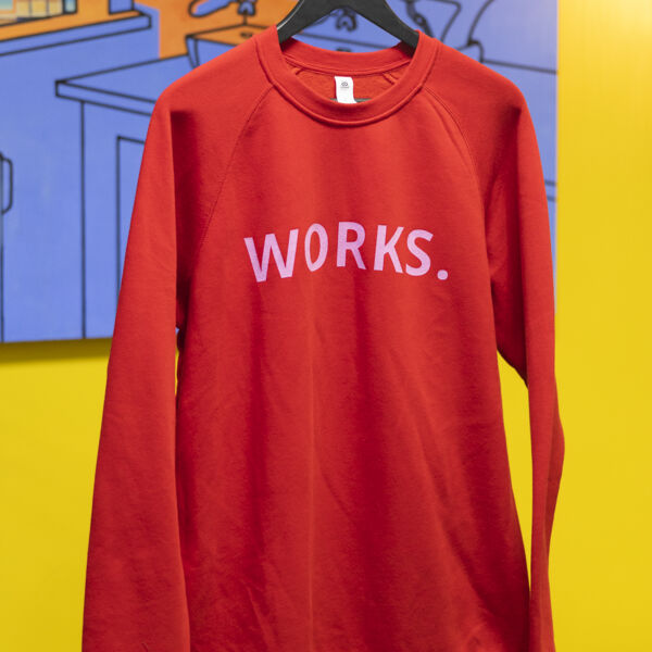 WORKS Unisex Crewneck - Red Thumbnail