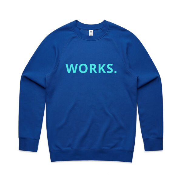 WORKS Unisex Crewneck - Blue Thumbnail